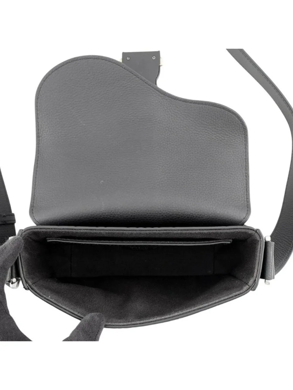 Dior Shoulder Bag Saddle Heritage Black